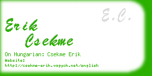 erik csekme business card